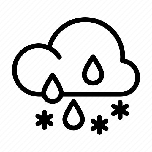 Cloud, rain, sleet, snow, weather, weather forecast icon - Download on Iconfinder