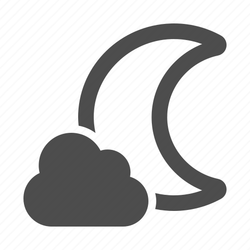 Weather, night, moon, cloud, cloudy icon - Download on Iconfinder