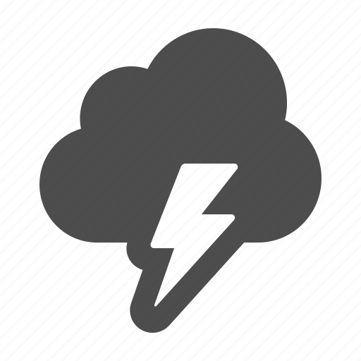 Weather, forecast, cloud, lightning bolt, storm icon - Download on Iconfinder