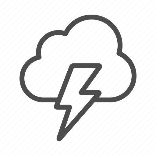 Weather, cloud, cloudy, storm, meteorology, lightning bolt icon - Download on Iconfinder