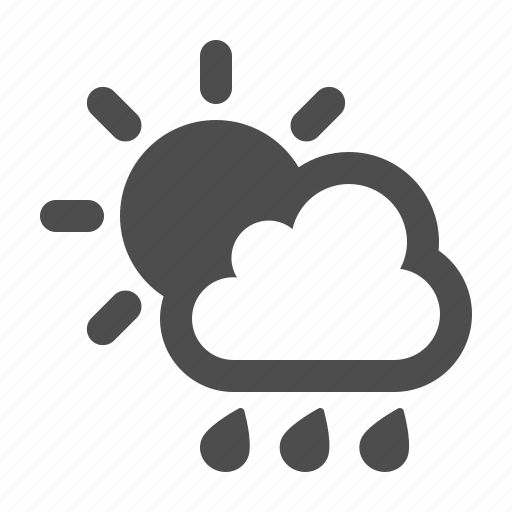 Rain, raining, cloud, sun, forecast, weather, cloudy icon - Download on Iconfinder