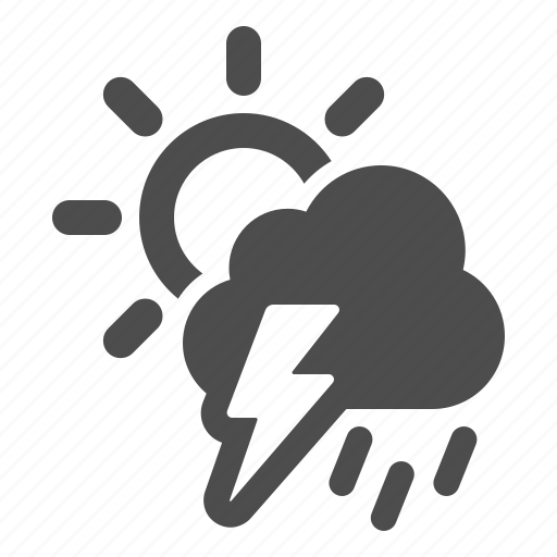Weather, forecast, storm, rain, raining, lightning, cloudy icon - Download on Iconfinder