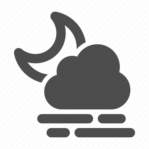 Weather, fog, foggy, cloud, moon, cloudy, night icon - Download on Iconfinder