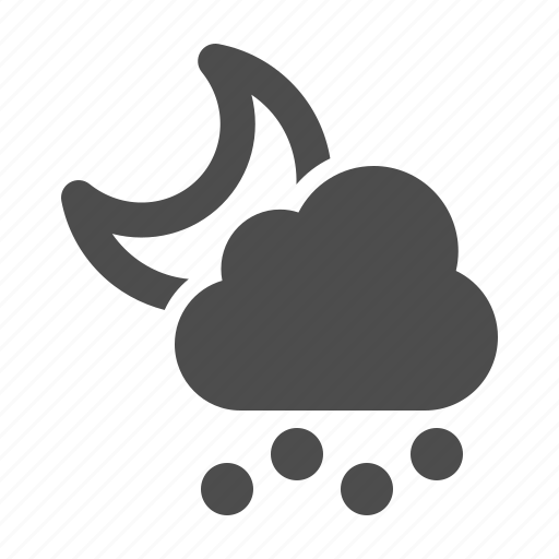 Weather, moon, cloud, night, hail, hailstone, forecast icon - Download on Iconfinder