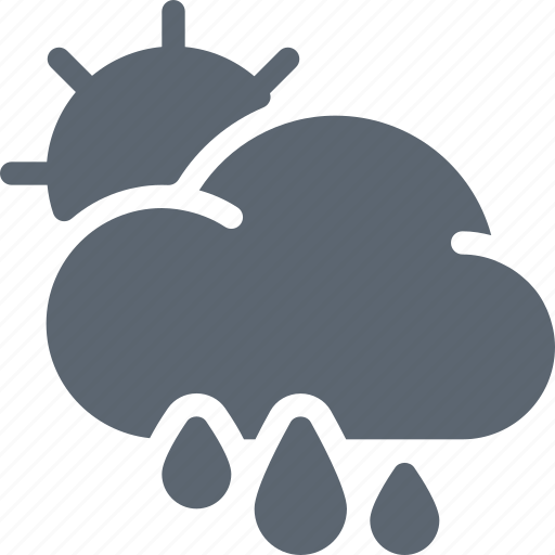 Day, rainy, cloud, forecast, rain, sun, weather icon - Download on Iconfinder
