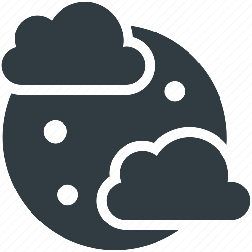 Cloud, forecast, moon, raindrops, weather icon - Download on Iconfinder