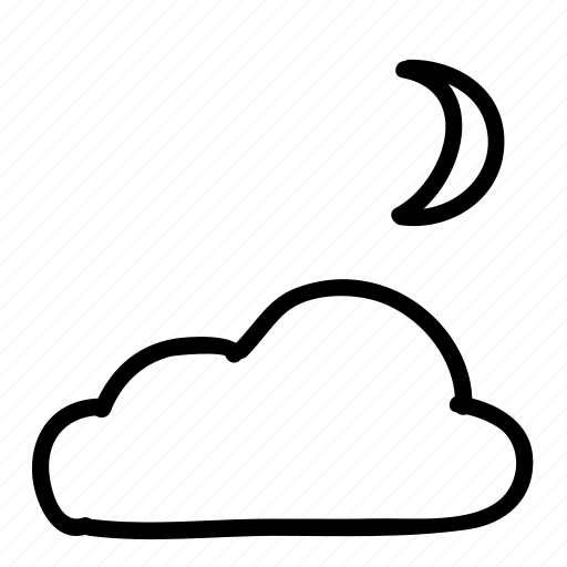 Cloud, clouds, forecast, moon, night, sky, weather icon - Download on Iconfinder