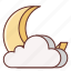 cloudy, moon, night, weather 