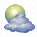 cloudy, moon, forecast, weather, clouds, cloud