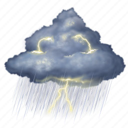 Thunderstorm, weather, forecast, clouds, cloud, cloudy icon - Download on Iconfinder