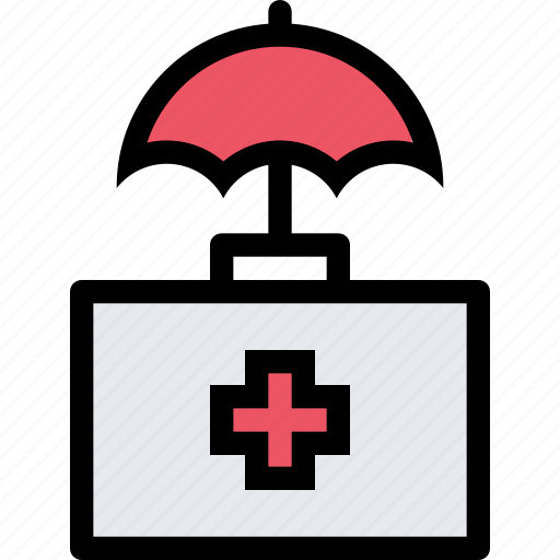 Insurance, medicine, protection, suitcase, umbrella icon - Download on Iconfinder