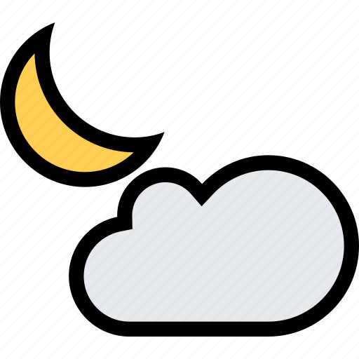 Cloud, moon, nature, night, weather icon - Download on Iconfinder