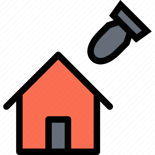 Bomb, home, house, insurance, war icon - Download on Iconfinder