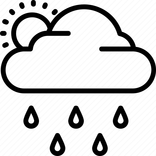 Raining, rainstorm, rainy day, sunny rain, weather forecast icon - Download on Iconfinder