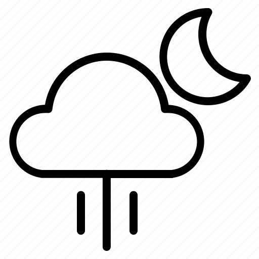 Night, rainy, weather icon - Download on Iconfinder