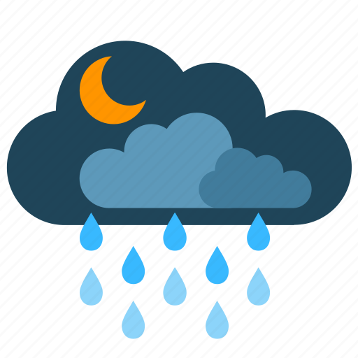 Clouds, moon, night, rain, snow icon - Download on Iconfinder