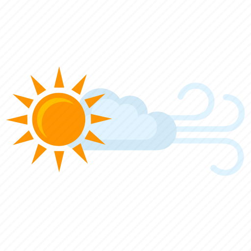 Clouds, condition, sun, weather, wind icon - Download on Iconfinder