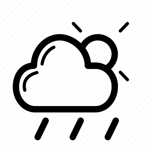Bright, cloud, forecast, rain, sun, weather icon - Download on Iconfinder