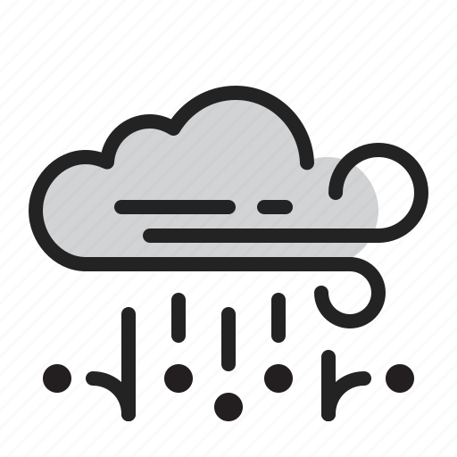 Cloud, hail, rain, storm, weather, wind icon - Download on Iconfinder