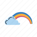 climate, forecast, meteorology, weather, rainbow, cloud