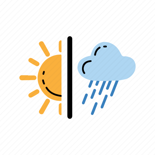 Climate, forecast, meteorology, weather, rain, sun, cloud icon - Download on Iconfinder