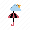 climate, forecast, meteorology, weather, sun, cloud, umbrella
