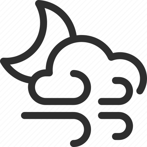 25px, cloudy, iconspace, night, windy icon - Download on Iconfinder