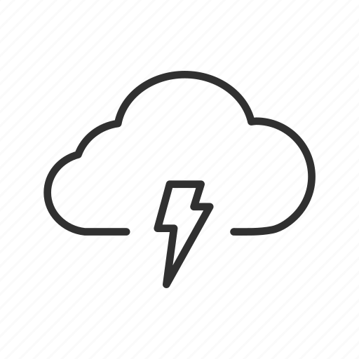 Cloud with lightning, electrical storm, heavy rain, lightning, lightning storm, thundershower, thunderstorm icon - Download on Iconfinder