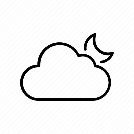 Cloud, cloudy, forecast, moon, weather icon - Download on Iconfinder