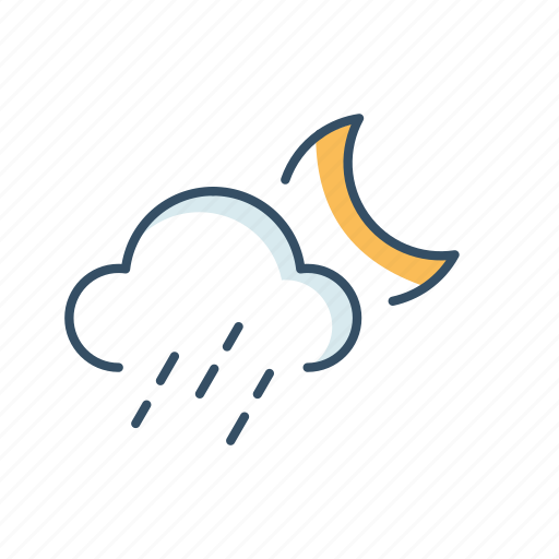 Cloud, ui, weather, forecast, moon, rain icon - Download on Iconfinder