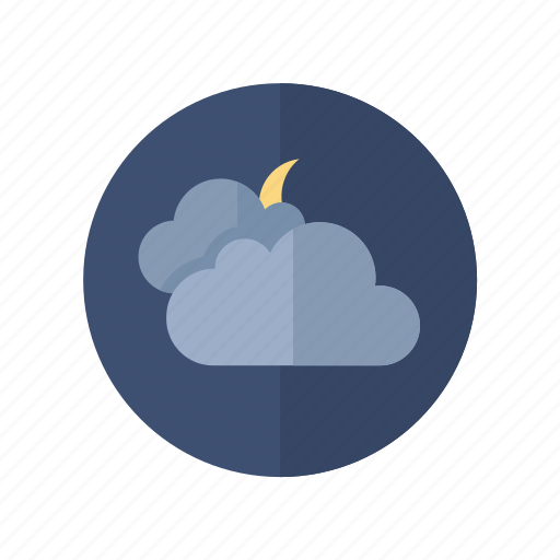 Clouds, moon, night, weather icon - Download on Iconfinder