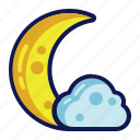 moon, night, weather