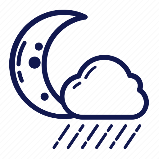 Heavy rain, night, rain, weather icon - Download on Iconfinder