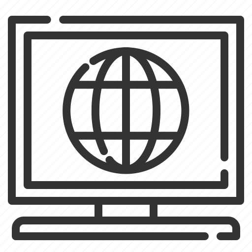Computer, globe, laptop, monitor, office, work, world icon - Download on Iconfinder