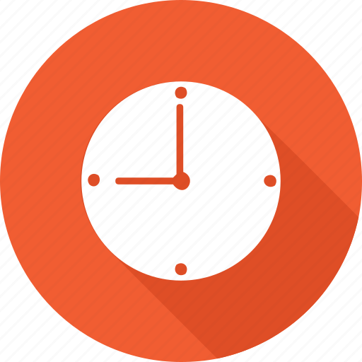 Clock, orange, round, time, watch icon - Download on Iconfinder