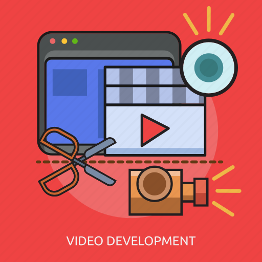 Camera, computer, cut, technology, video development icon - Download on Iconfinder