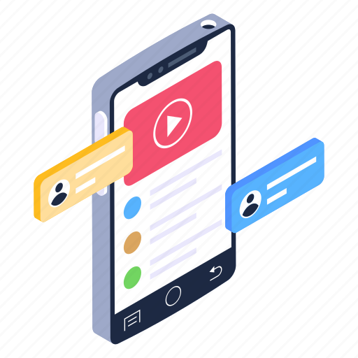 Mobile video, phone video, play video, online video, phone video tutorial icon - Download on Iconfinder