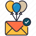 email, envelope, letter, mail, message, send, balloon