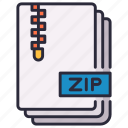 compact, compressed, document, file, format, zip