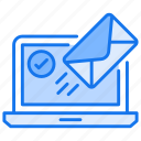 laptop, email, informing, letter, marketing, post, send