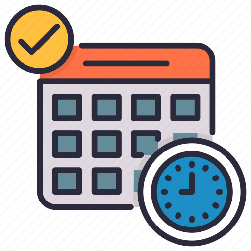Calendar, clock, time management, appointment, working schedule icon - Download on Iconfinder