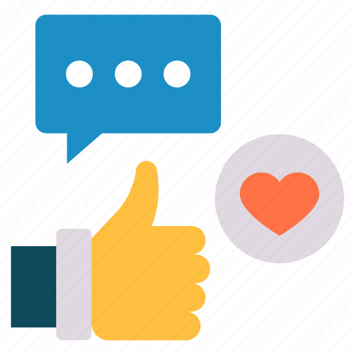 Share, heart, chat, thumbs up icon - Download on Iconfinder