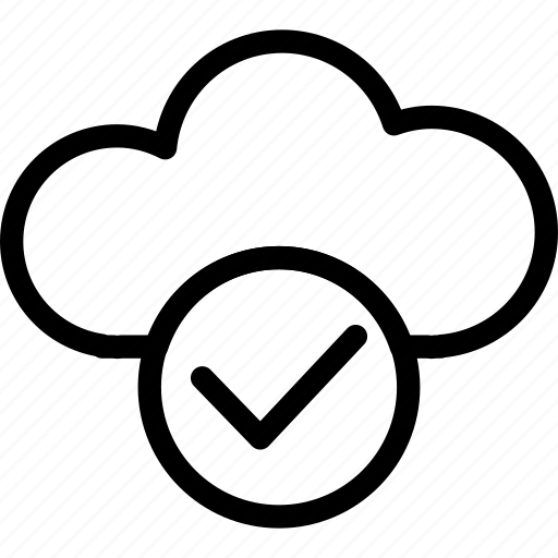 Checked, cloud, verified, ok icon - Download on Iconfinder