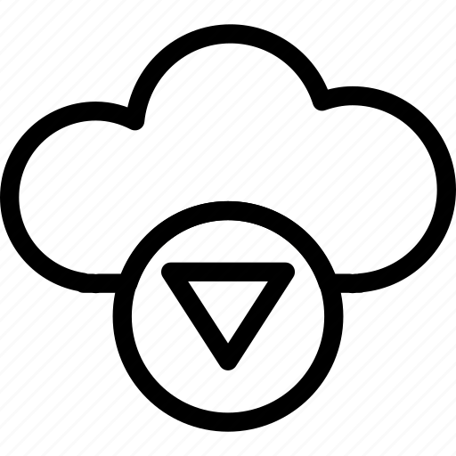 Chevron, cloud, down, drop icon - Download on Iconfinder