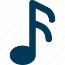 eighth note, music, music node, music note, quaver