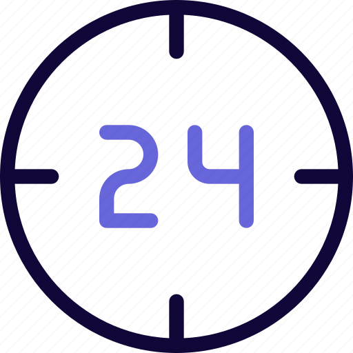 Hours, web, page, twenty four icon - Download on Iconfinder