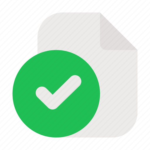 Approved, file, document, office, done, approve, tick icon - Download on Iconfinder