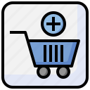 shopping, cart, add, commerce, web, button