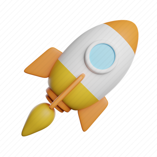 Launch, ship, spaceship, rocket, missile, space, startup 3D illustration - Download on Iconfinder