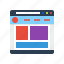 web, browser, internet, layout, page, website, website icon 